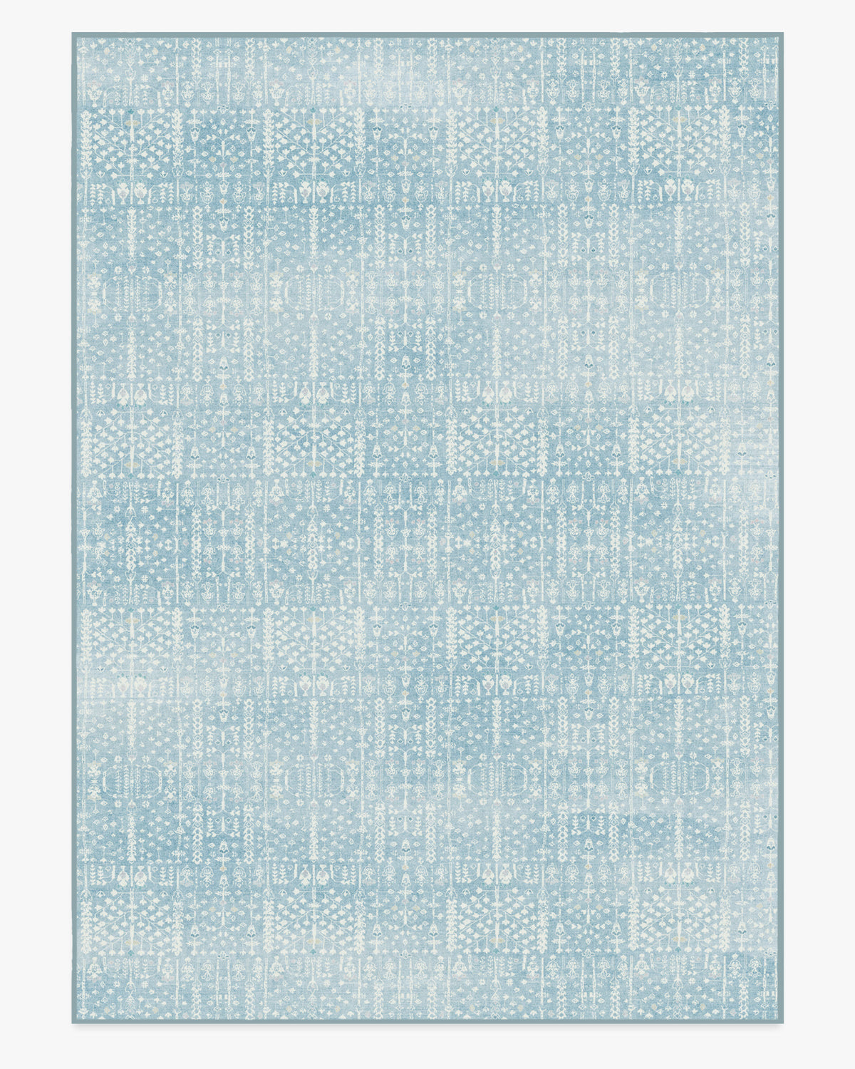 Gray Malin Palmetto — Halı, Coastal Mavi, AREA, beyaz zemin, 10x14