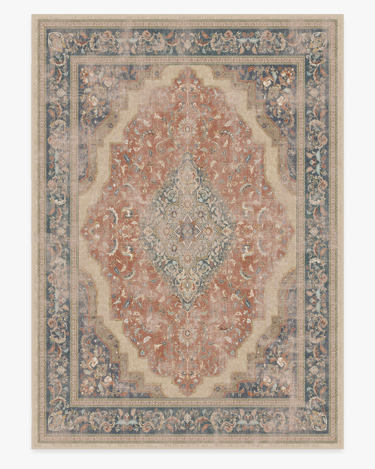 Adeline — Halı, Antique Kırmızı, AREA, beyaz zemin, 10x14