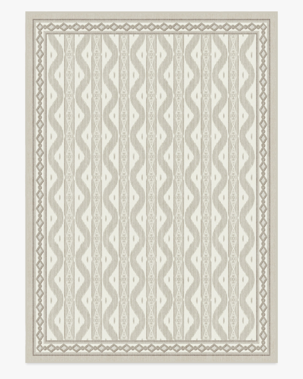 Ava Ikat — Halı, Bej, AREA, beyaz zemin, 10x14