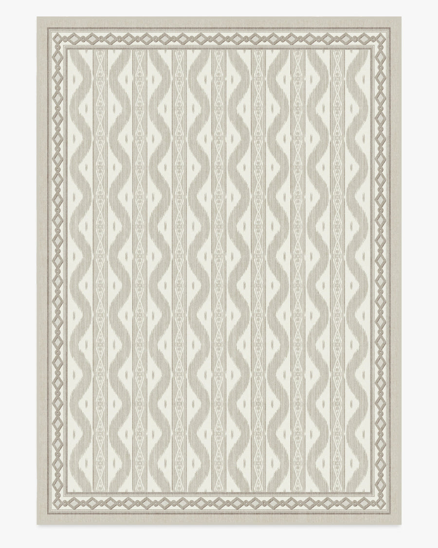 Ava Ikat — Halı, Bej, AREA, beyaz zemin, 10x14