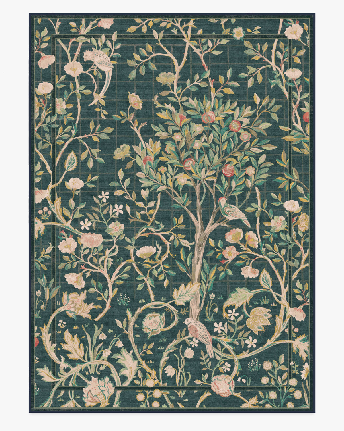 Morris And Co Melsetter — Halı, Turkuaz Yeşil, AREA, beyaz zemin, 10x14