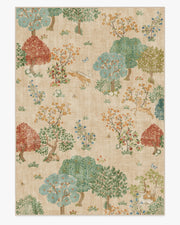 Pamir Garden — Halı, Fern, AREA, beyaz zemin, 10x14