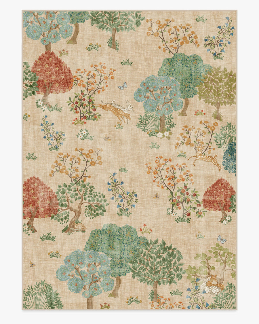 Pamir Garden — Halı, Fern, AREA, beyaz zemin, 10x14