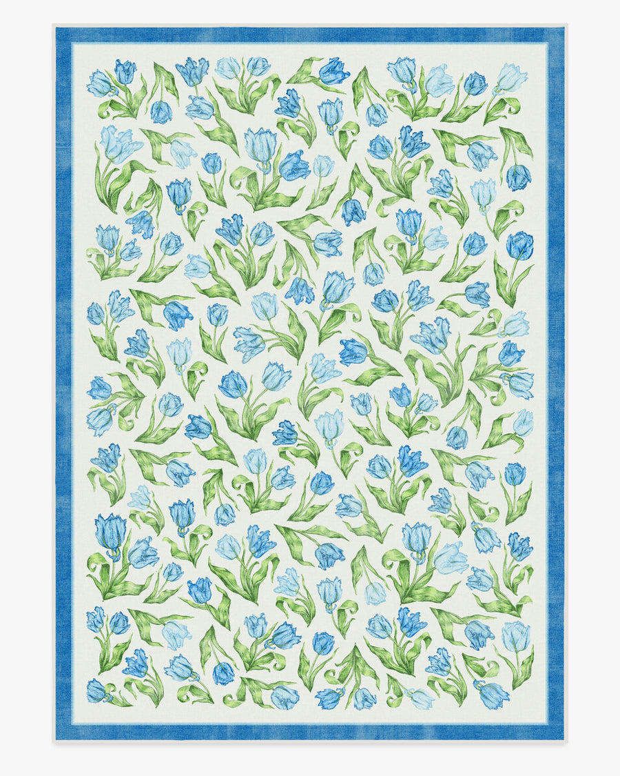 Garden Party — Halı, Mavi, AREA, beyaz zemin, 10x14
