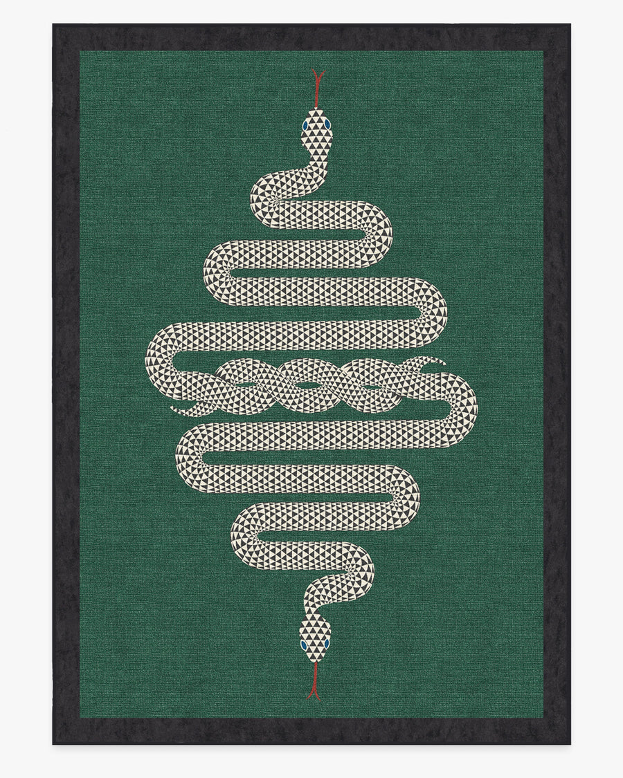 Venom — Halı, Emerald, AREA, beyaz zemin, 10x14