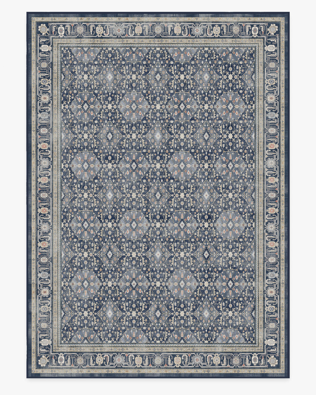 Alessia — Halı, Alacakaranlık Mavisi, AREA, beyaz zemin, 10x14