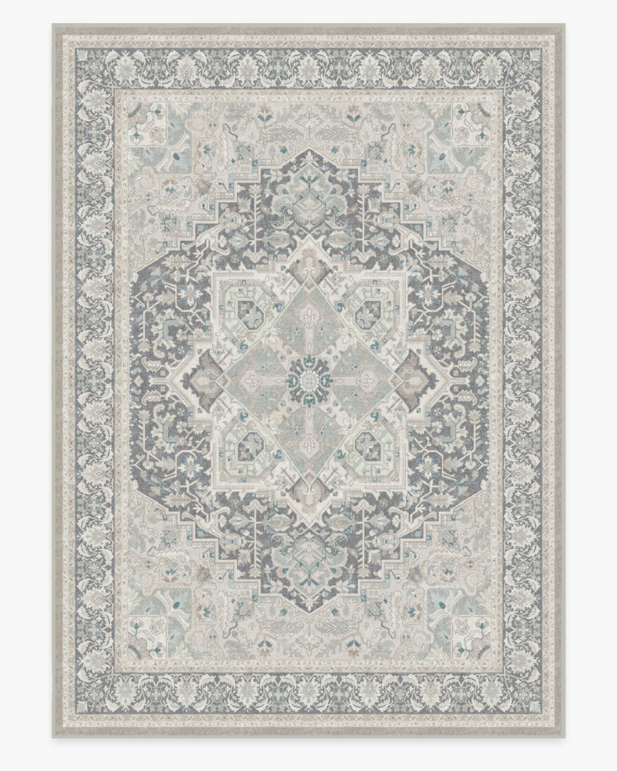 Hendesi Heriz — Halı, Abalone, AREA, beyaz zemin, 10x14