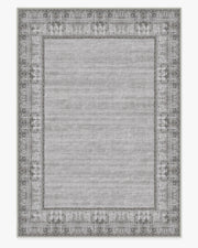 Vintage Daisy Bordered — Halı, Gri, AREA, beyaz zemin, 10x14