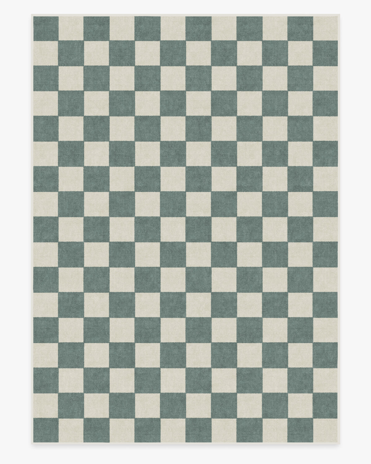 Jaque Checkered — Halı, Arduvaz Yeşil, AREA, beyaz zemin, 10x14