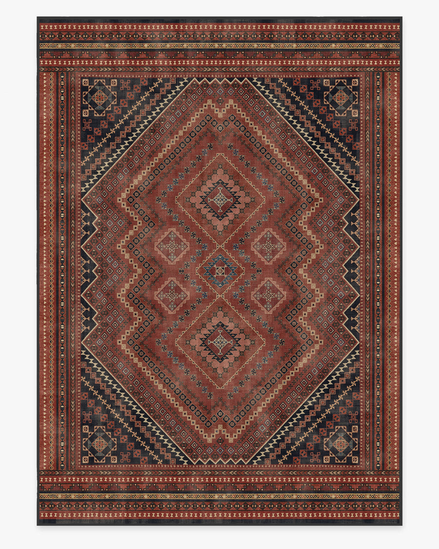Kaden — Halı, Kehribar Kırmızı, AREA, beyaz zemin, 10x14