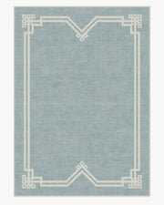 Chrysler Border Chambray — Halı, Mavi, AREA, beyaz zemin, 10x14
