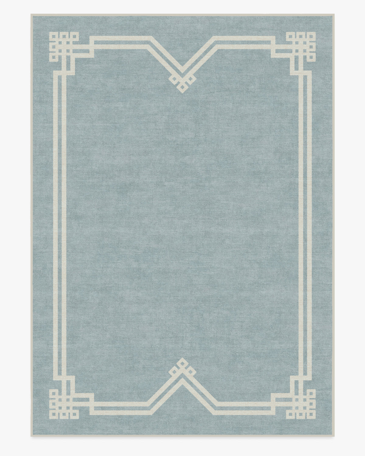 Chrysler Border Chambray — Halı, Mavi, AREA, beyaz zemin, 10x14