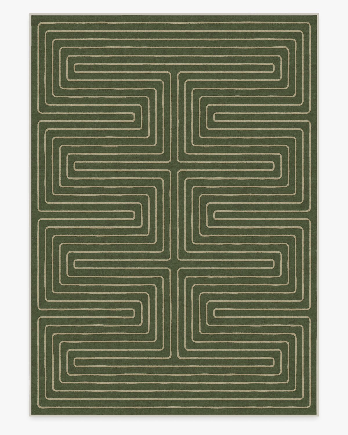 Labyrinth — Halı, Fern Yeşil, AREA, beyaz zemin, 10x14