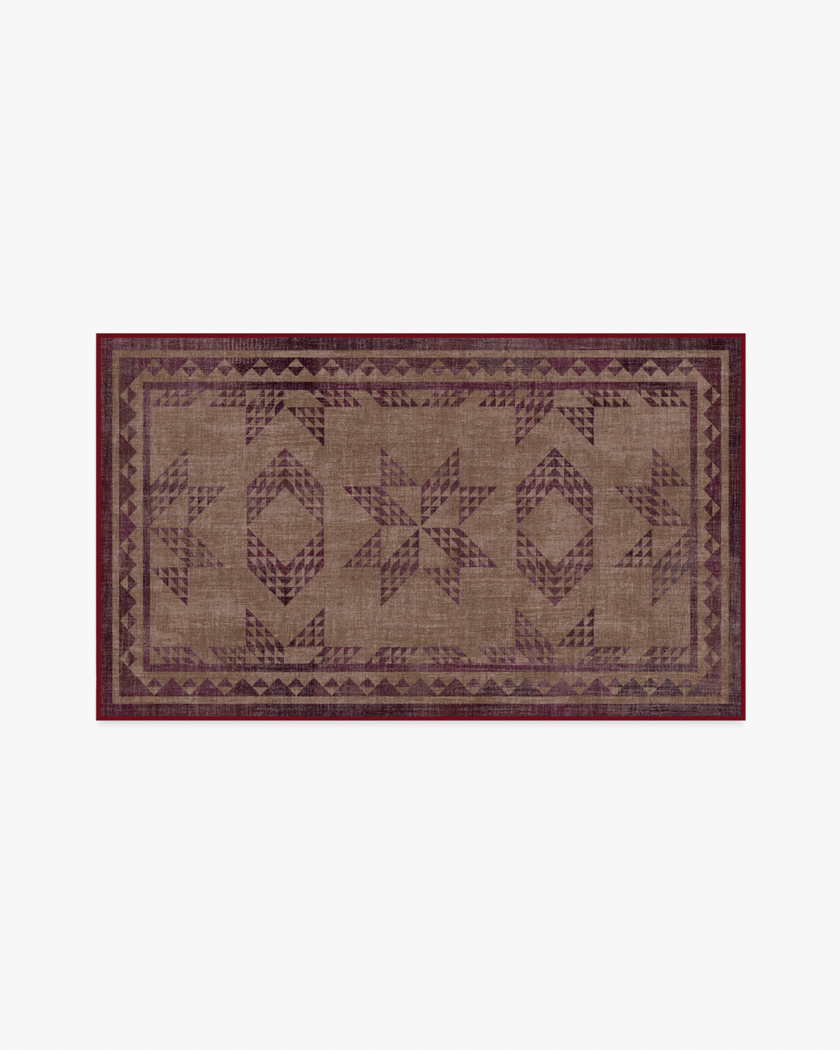 Louisa — Halı, Kahverengi Bordo, AREA, beyaz zemin, 3x5