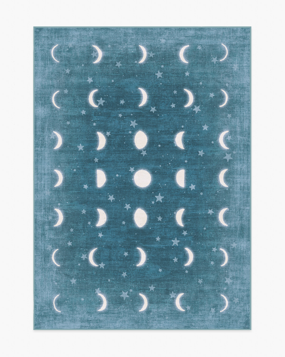 To The Moon And Back — Halı, Soft Turkuaz, AREA, beyaz zemin, 5x7