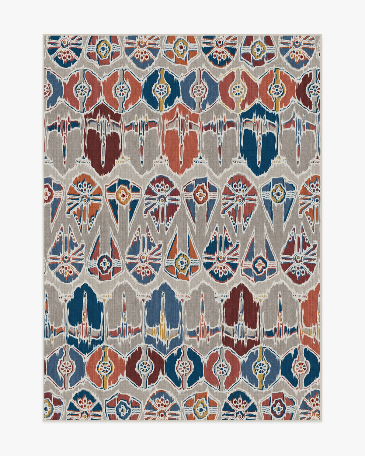 Corellian Ikat — Halı, Polychrome, AREA, beyaz zemin, 5x7