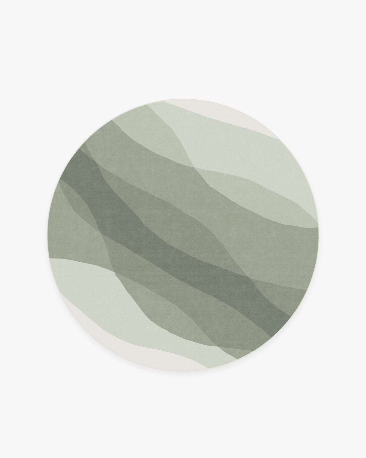 Kallan — Halı, Adaçayı Yeşili, ROUND, beyaz zemin, 6R