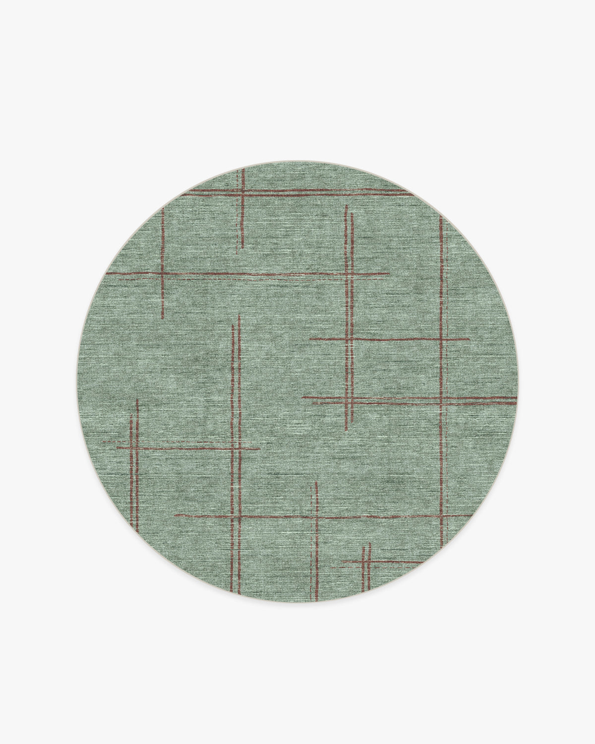 Stellan — Halı, Adaçayı, ROUND, beyaz zemin, 6R