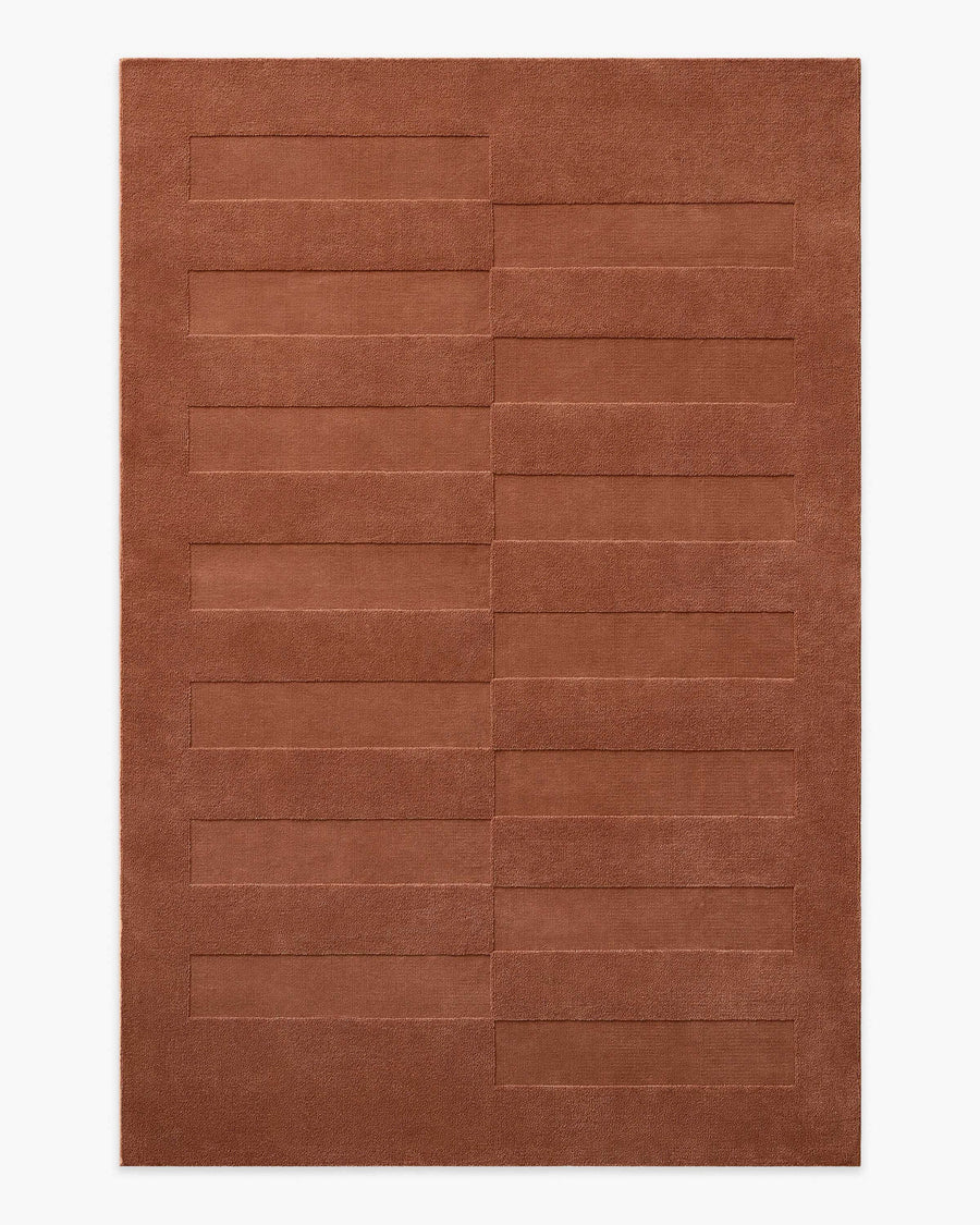 Ryder — Halı, Terracotta, AREA, beyaz zemin, 6x9