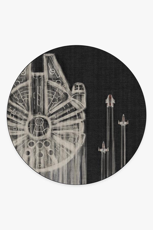 The Rebellion — Halı, Siyah Beyaz, ROUND, beyaz zemin, 8R