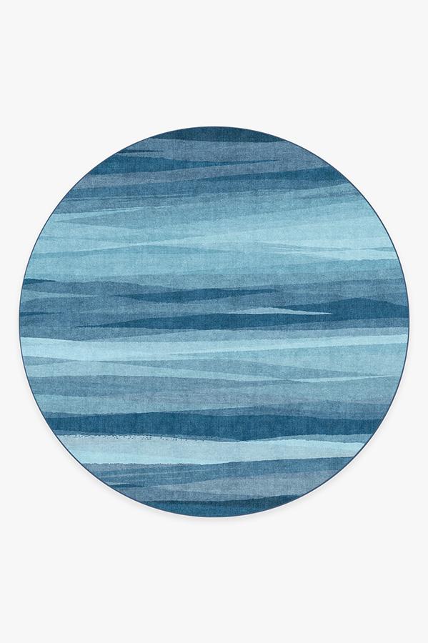 Meridian — Halı, Mavi, ROUND, beyaz zemin, 8R