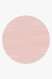 Dot Border — Halı, Pembe, ROUND, beyaz zemin, 8R