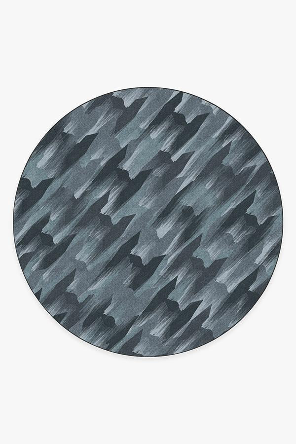 Tie Fighter Houndstooth — Halı, Mavi, ROUND, beyaz zemin, 8R