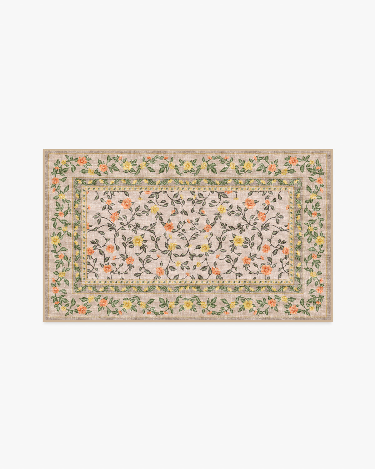Della — Halı, Sarı Turuncu, AREA, beyaz zemin, 3x5