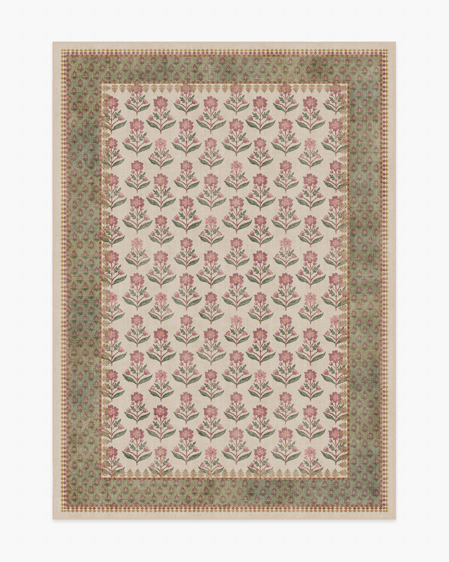 Sundara — Halı, Doğal Blush, AREA, beyaz zemin, 5x7