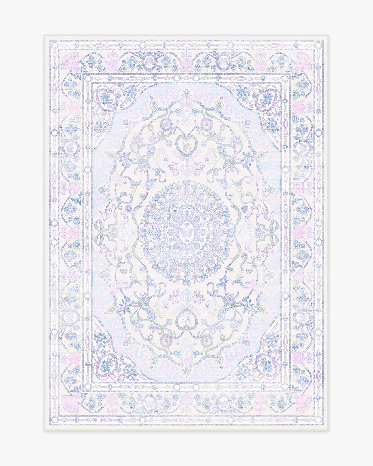 Mazzy Ornamental — Halı, Çok Renkli, AREA, beyaz zemin, 5x7
