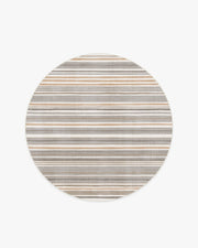 Elio Stripe — Halı, Gri Fildişi, ROUND, beyaz zemin, 6R