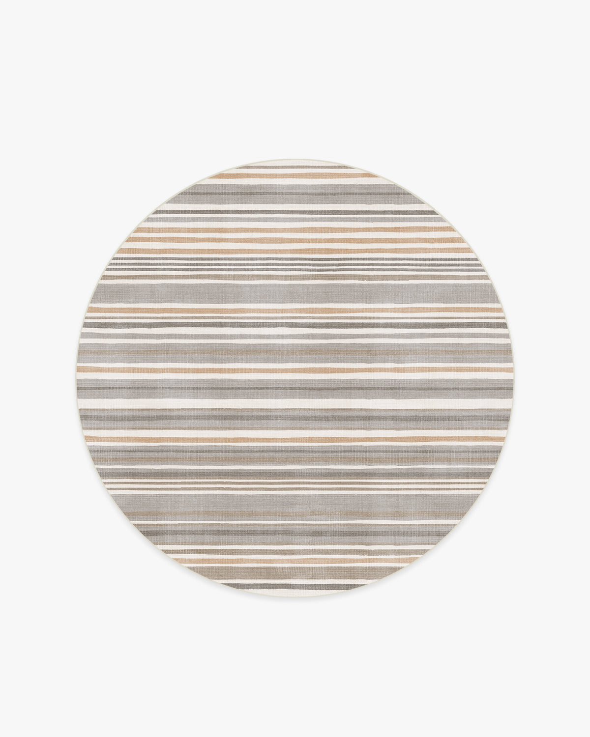 Elio Stripe — Halı, Gri Fildişi, ROUND, beyaz zemin, 6R