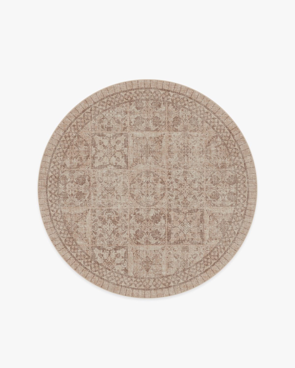 Astoria — Halı, Gül Altın, ROUND, beyaz zemin, 6R