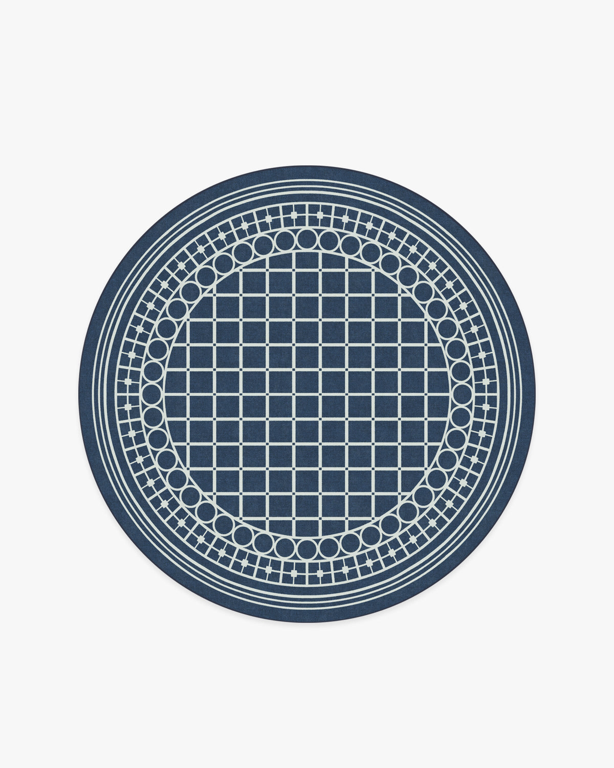 Gray Malin Palm Beach — Halı, Lacivert, ROUND, beyaz zemin, 6R