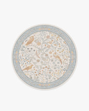 Morris And Co Newill — Halı, Fildişi Mavisi, ROUND, beyaz zemin, 6R