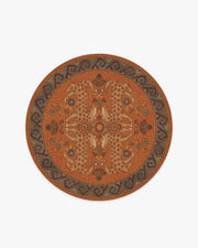 Justina Blakeney Eartha — Halı, Terracotta, ROUND, beyaz zemin, 6R