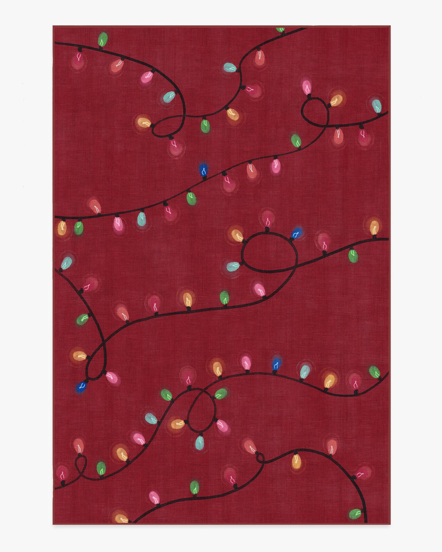 Let It Glow — Halı, Kırmızı, AREA, beyaz zemin, 6x9