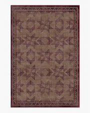Louisa — Halı, Kahverengi Bordo, AREA, beyaz zemin, 6x9