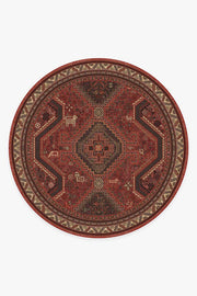 Zareen — Halı, Scarlet Kırmızı, ROUND, beyaz zemin, 8R