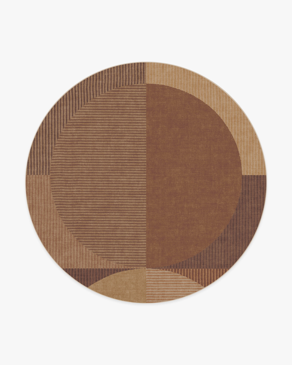 Harlow — Halı, Bakır Kahverengi, ROUND, beyaz zemin, 8R