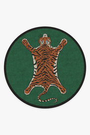 Tiger — Halı, Emerald, ROUND, beyaz zemin, 8R