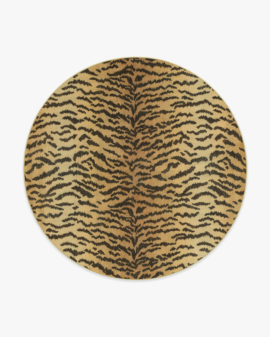 Tigre — Halı, Altın, ROUND, beyaz zemin, 8R