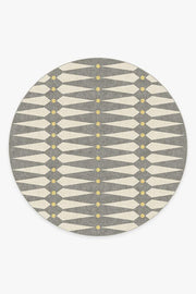 Carnaby Shadow Del Sol — Halı, Gri, ROUND, beyaz zemin, 8R
