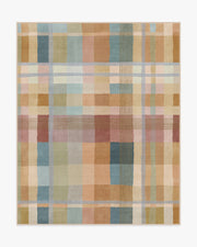 Margot Plaid — Halı, Toprak Sarısı Çok Renkli, AREA, beyaz zemin, 8x10