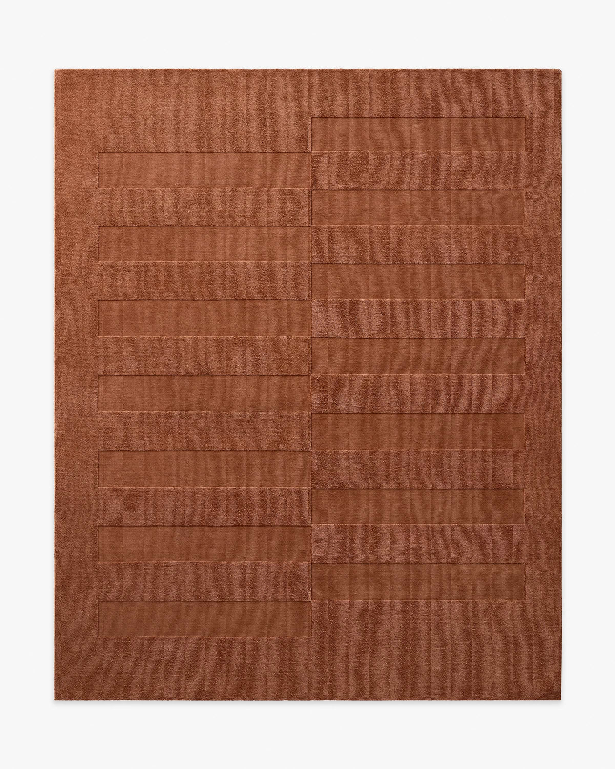 Ryder — Halı, Terracotta, AREA, beyaz zemin, 8x10