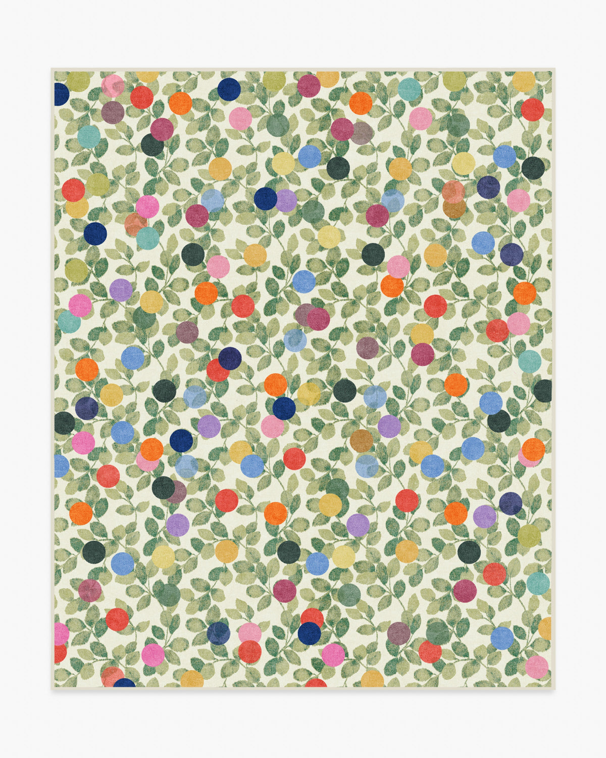 Botanical Whimsy Dots — Halı, Nötr, AREA, beyaz zemin, 8x10