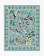 Jingle Jungle — Halı, Arduvaz Mavisi, AREA, beyaz zemin, 8x10