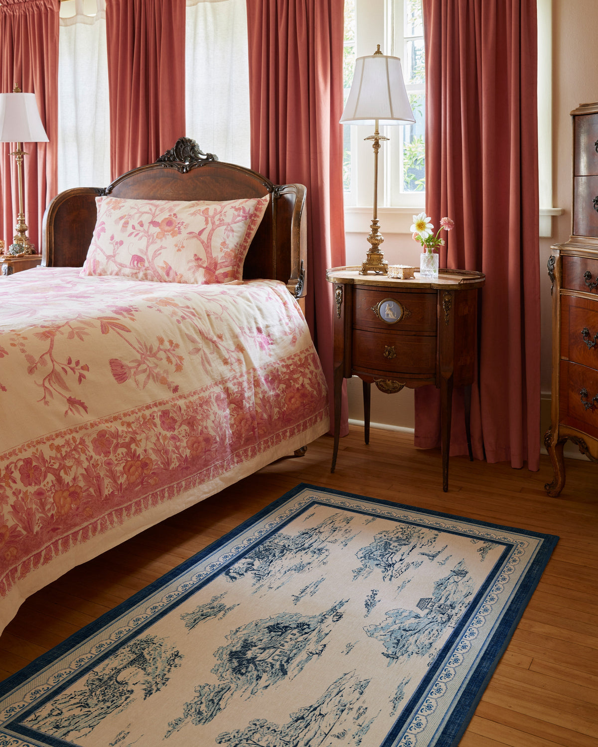 Provence Toile — Halı, Delft Mavisi, AREA, yaşam alanı, 3x5