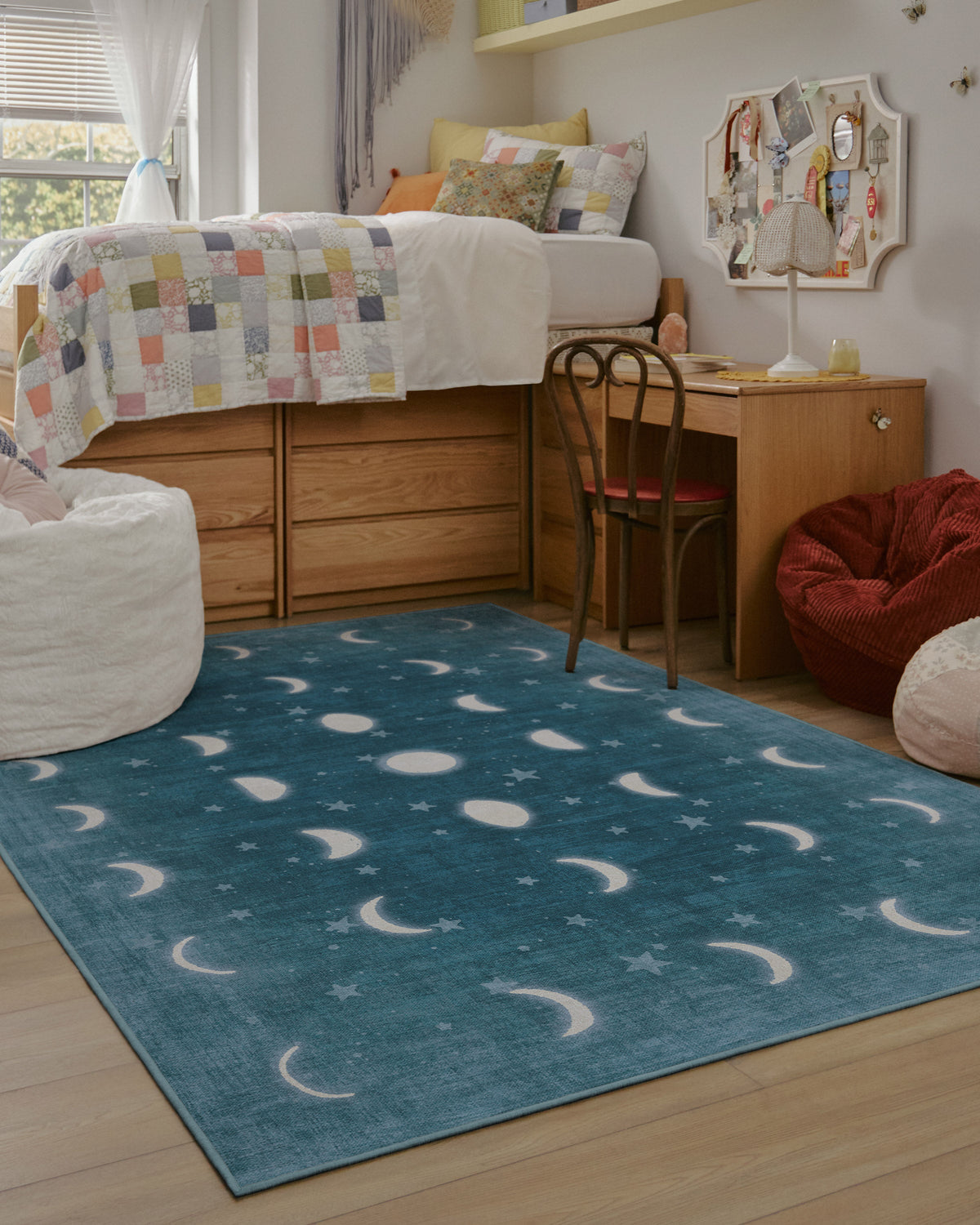 To The Moon And Back — Halı, Soft Turkuaz, AREA, yaşam alanı, 6x9