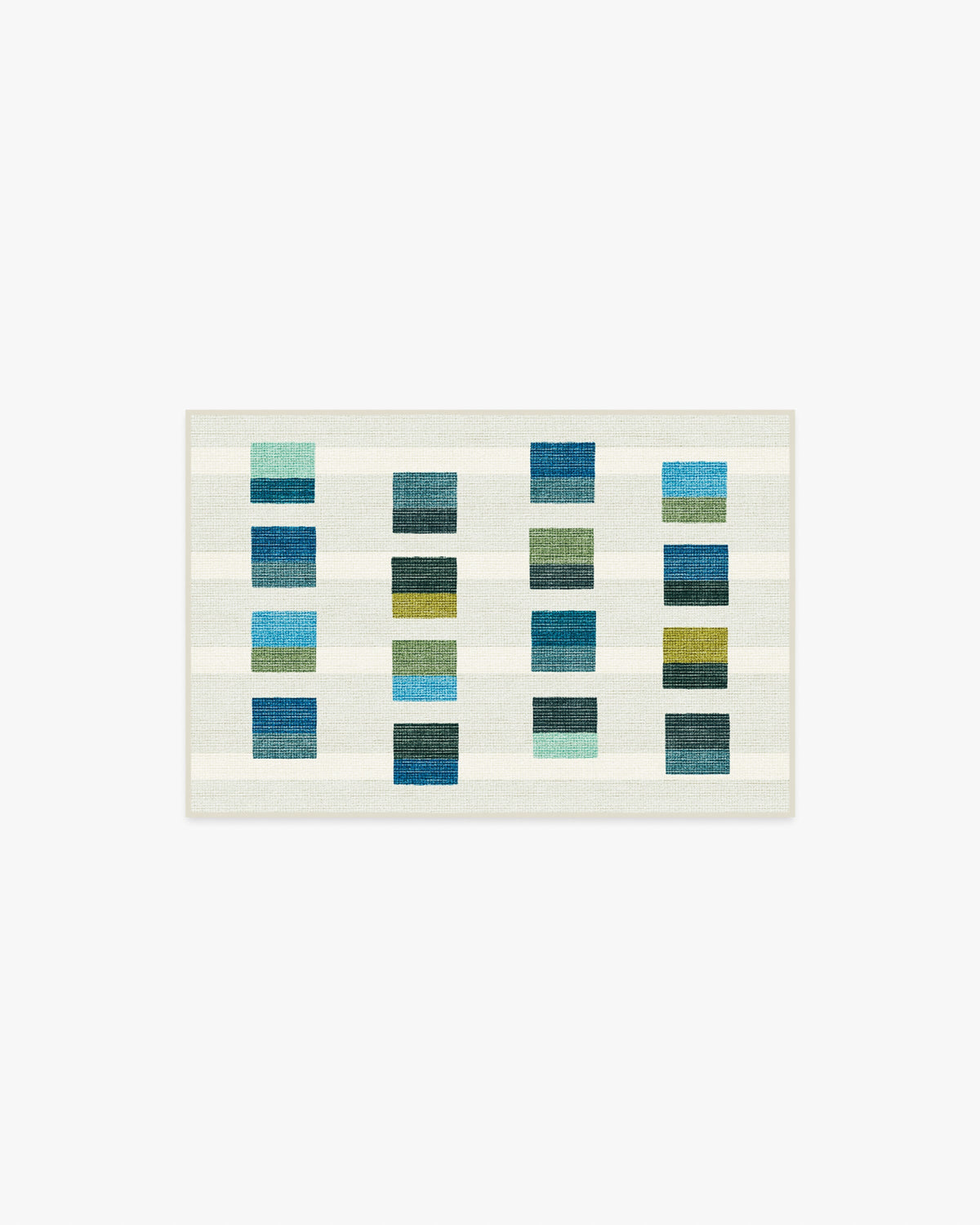 Pezzo — Halı, Turkuaz, AREA, beyaz zemin, 2x3